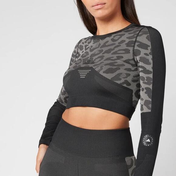 adidas by Stella McCartney Truepurpose Long Sleeve Crop Top Size M Workout Gym - Picture 1 of 8